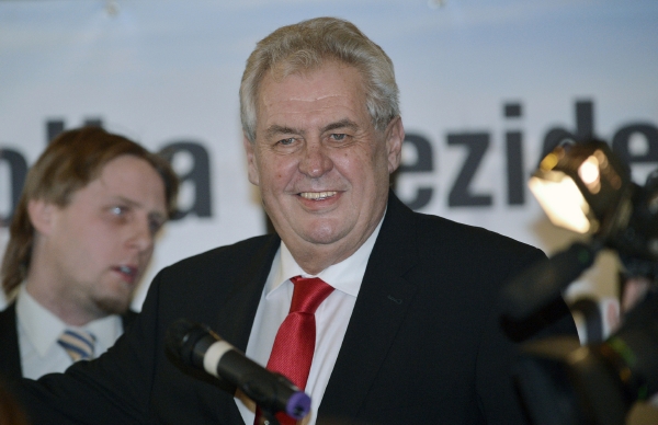Nově zvolený prezident Miloš Zeman.