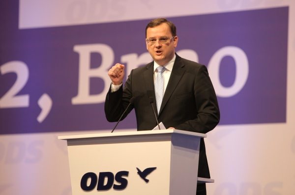 Premiér a předseda ODS Petr Nečas.