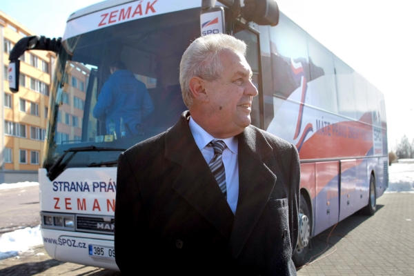 Miloš Zeman během kampaně.