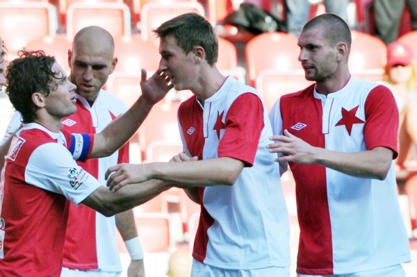 Dva z celkem osmi Slováků v pražské Slavii Karol Kisel (vlevo) a Martin Juhar (vpravo).