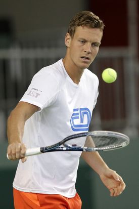 Česká tenisová jednička Tomáš Berdych.