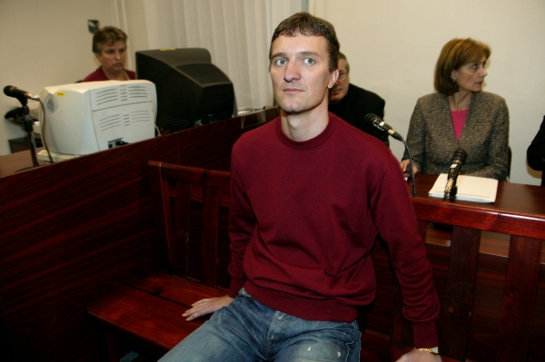 Tomáš Pitr u soudu.