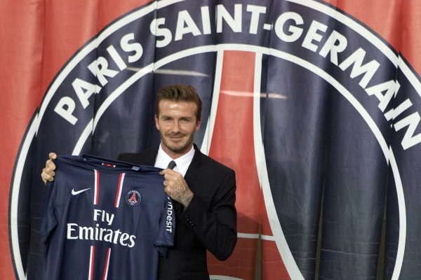 David Beckham s dresem Paris St. Germain.