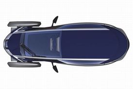 Pohled shora na studii Toyota i-Road.