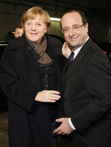 François Hollande a Angela Merkelová.