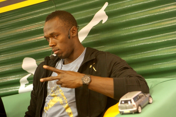 Sprinter a showman Usain Bolt. Sprinter a showman Usain Bolt.