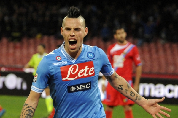 Slovenský kanonýr Neapole Marek Hamšík.