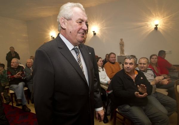 Miloš Zeman na setkání s občany v Novém Veselí.