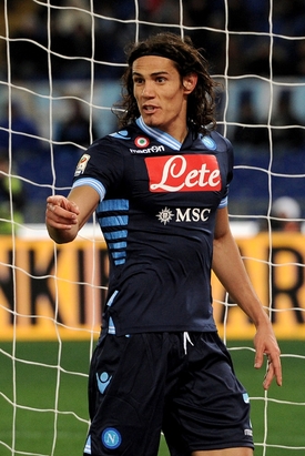 Hlavní útočná zbraň Neapole Edinson Cavani.