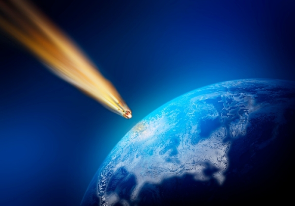 Meteor mířící k Zemi (ilustrační foto). Meteor mířící k Zemi (ilustrační foto).
