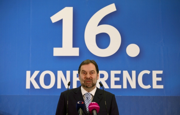 Odstupující předseda Věcí veřejných Radek John.