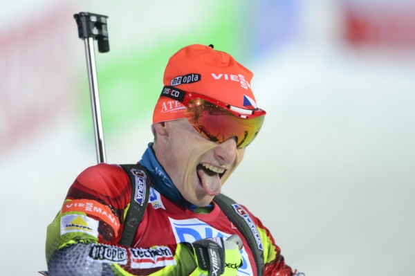 Biatlonista Ondřej Moravec.