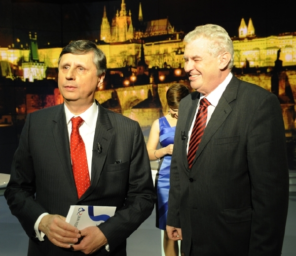 Jan Fischer (vlevo) a Miloš Zeman.