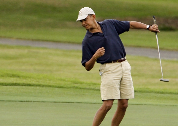Obama s golfovou holí.