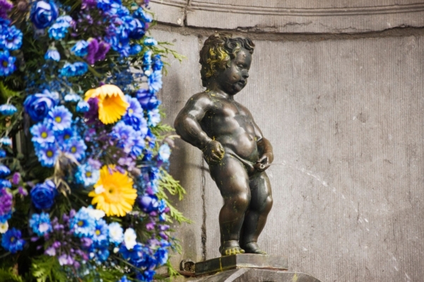 Čůrající chlapeček - jeden ze symbolů Bruselu.