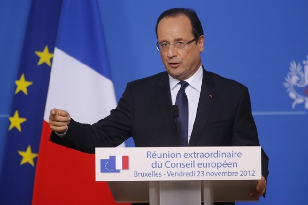 Levicový francouzský prezident Françoise Hollande.