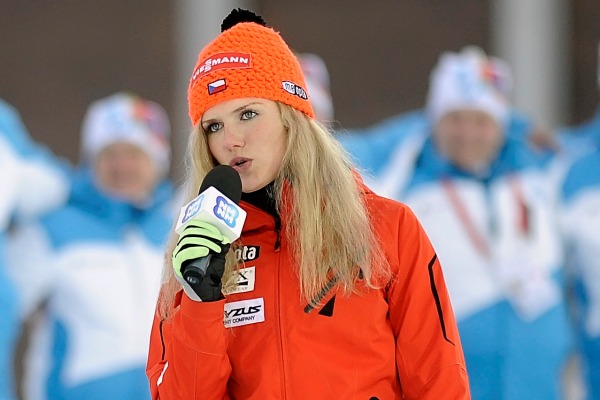 Gabriela Soukalová v Novém Městě i zazpívala. Gabriela Soukalová v Novém Městě i zazpívala.