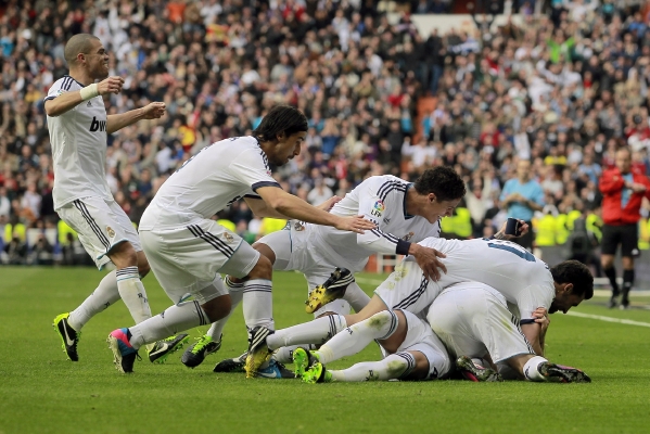Radost fotbalistů Realu Madrid.