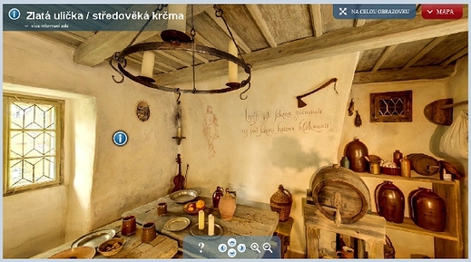 Středověká krčma ve Zlaté uličce.