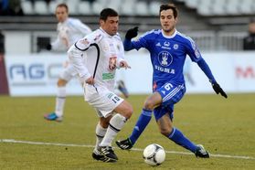 Martin Pospíšil z Olomouce a Marek Kulič (vlevo) z Hradce Králové.