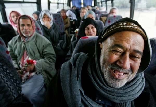 Palestinci v autobusu (ilustrační foto).