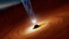 Jádro galaxie NGC 1365 v představě malíře.