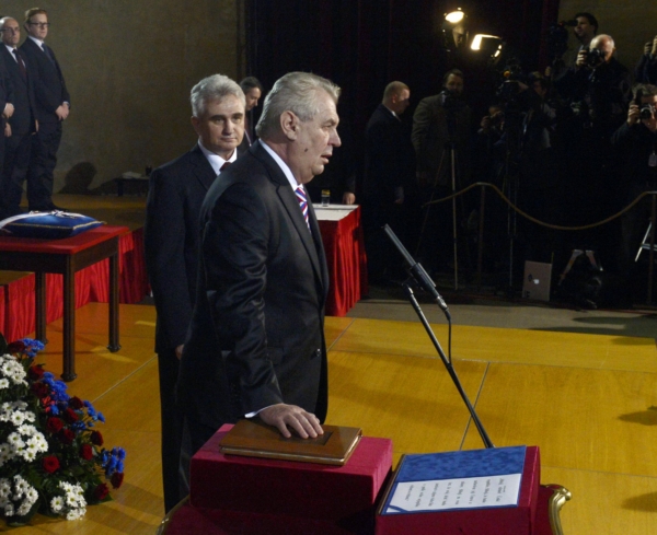 Nový prezident Miloš Zeman.