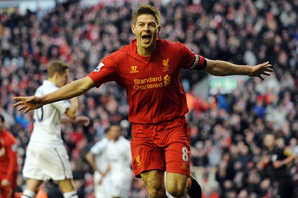 Steven Gerrard z Liverpoolu.