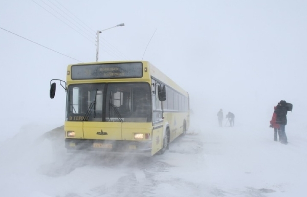 Autobus v ruské zimě (ilustrační foto).
