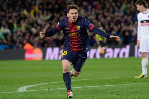 Lionel Messi pokořil dvěma góly AC Milán. Lionel Messi pokořil dvěma góly AC Milán.