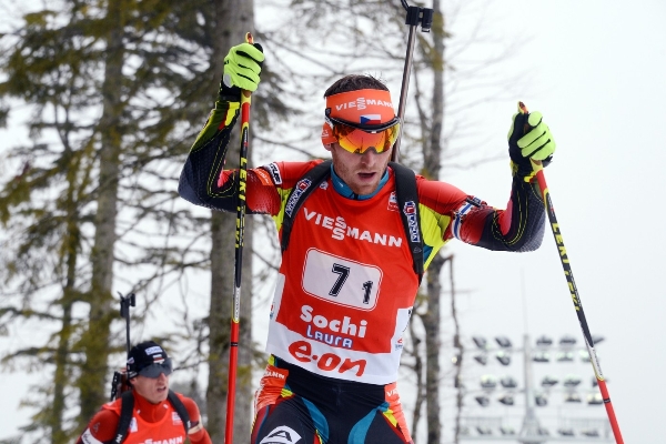Biatlonista Michal Šlesingr skončil osmý ve sprintu ve finále Světového poháru v Chanty Mansijsku.
