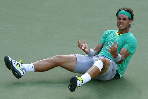 Rafael Nadal po triumfu v Indian Wells.