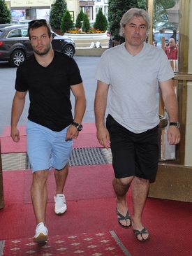 Radko Gudas s otcem Leem.