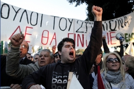 Protesty v Nikósii.