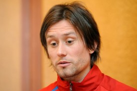 Kapitán českého výběru Tomáš Rosický.