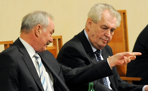 Miloš Zeman a Bohuslav Sobotka. Miloš Zeman a Bohuslav Sobotka.