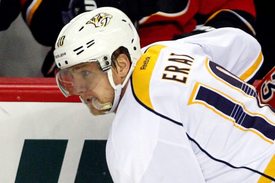 Martin Erat se podílel gólem a dvěma asistencemi na výhře nad Calgary.