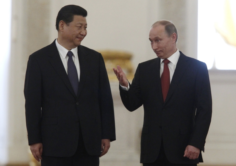 Si Ťin-pching (vlevo) a Vladimir Putin.