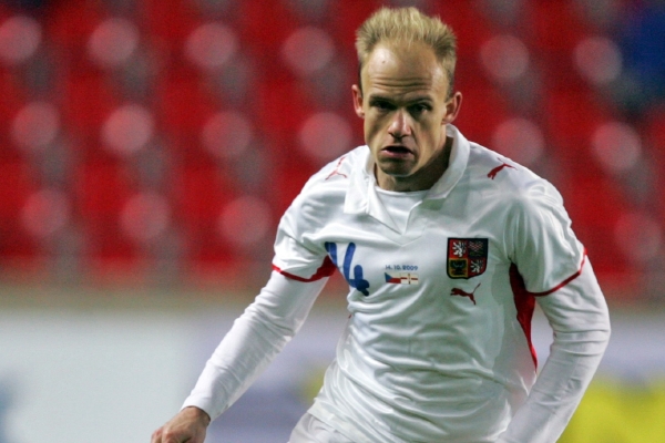 David Jarolím v dresu české reprezentace.