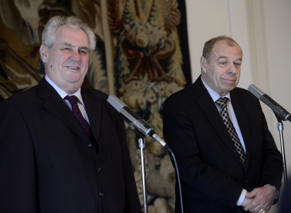 Prezident Miloš Zeman a šéfodborář Jaroslav Zavadil.