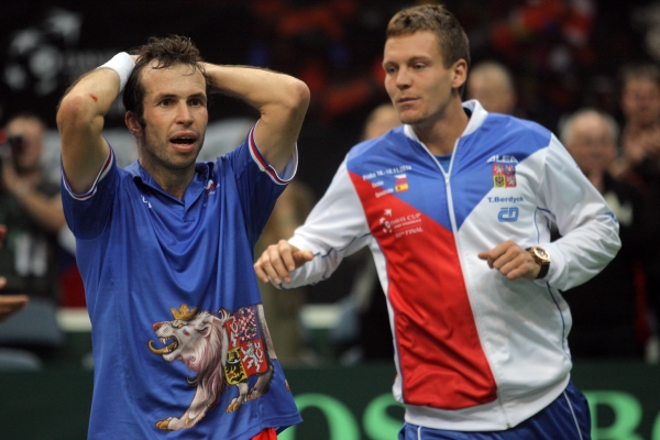 Úderný český tandem - Radek Štěpánek a Tomáš Berdych.
