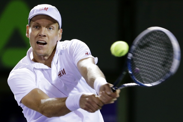 Tomáš Berdych na turnaji v Miami.