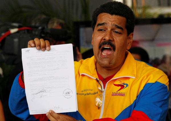 Prozatímní venezuelský levicový prezident Nicolas Maduro. 