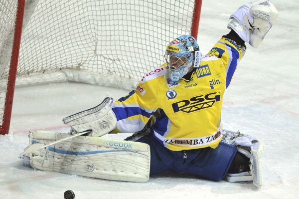 Brankář Zlína Jakub Sedláček.