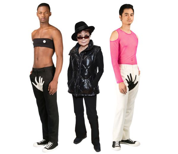 Yoko Ono mezi svými modely.