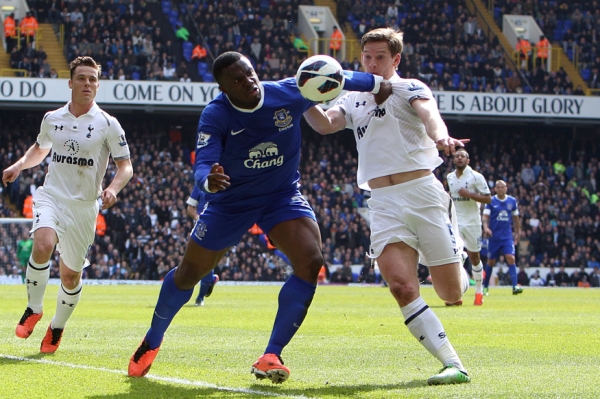 Momentka z utkání Tottenham - Everton.