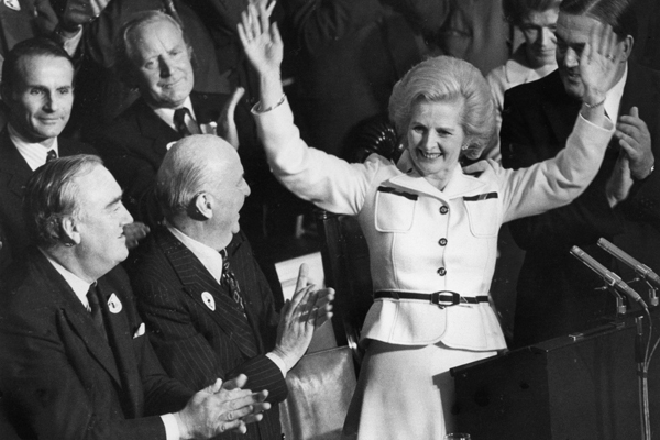 Thatcherová na sjezdu konzervativců roku 1976.