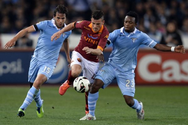 Momentka z utkání Lazio Řím - AS Řím. Momentka z utkání Lazio Řím - AS Řím.