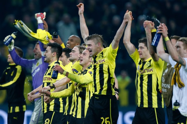 Radost fotbalistů Borussie Dortmund.