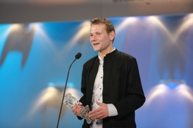 Režisér Radim Špaček na předávání Českého lva.